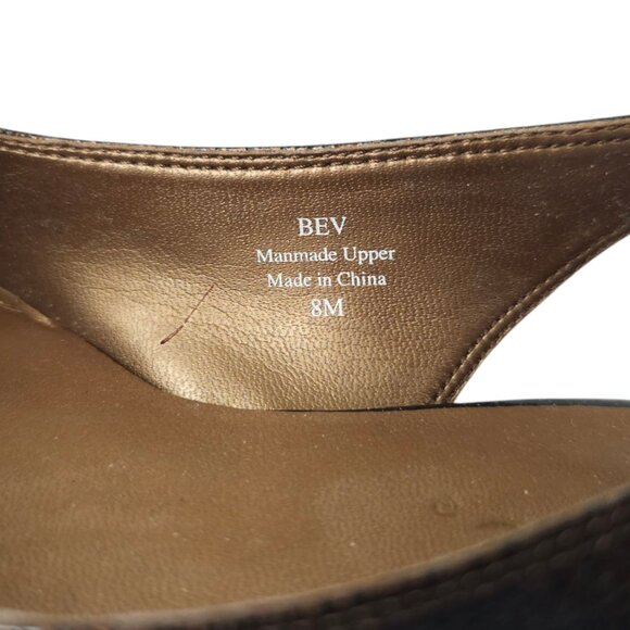 J.Renee Brown Slingback Heels with Gold Accent - Picture 9 of 13